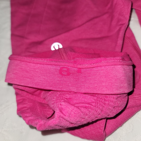 Lululemon In the Flow II seamless crop leggings sz 6 pink - Picture 6 of 6